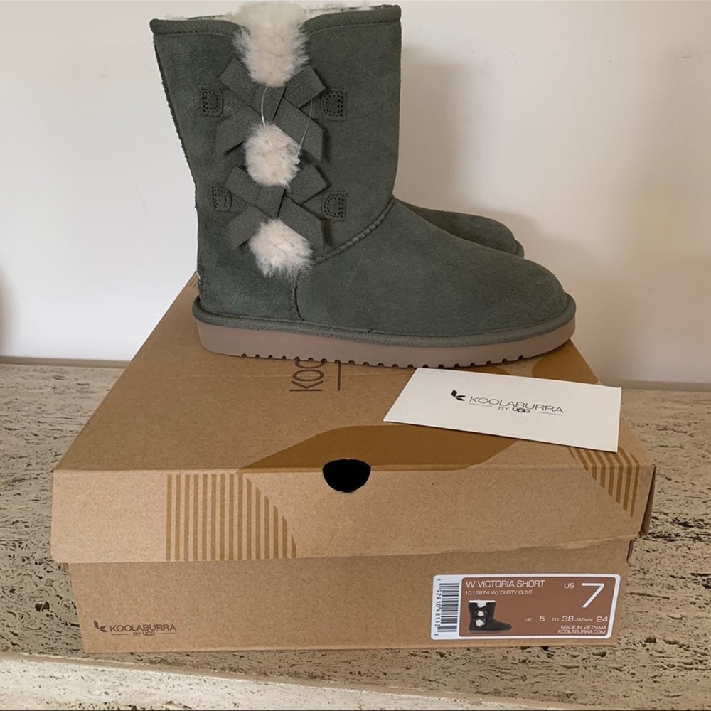 Koolaburra by UGG Victoria Short Ankle Boots - Green / Olive